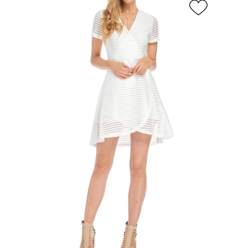 NWT White Sheer Design Dress!